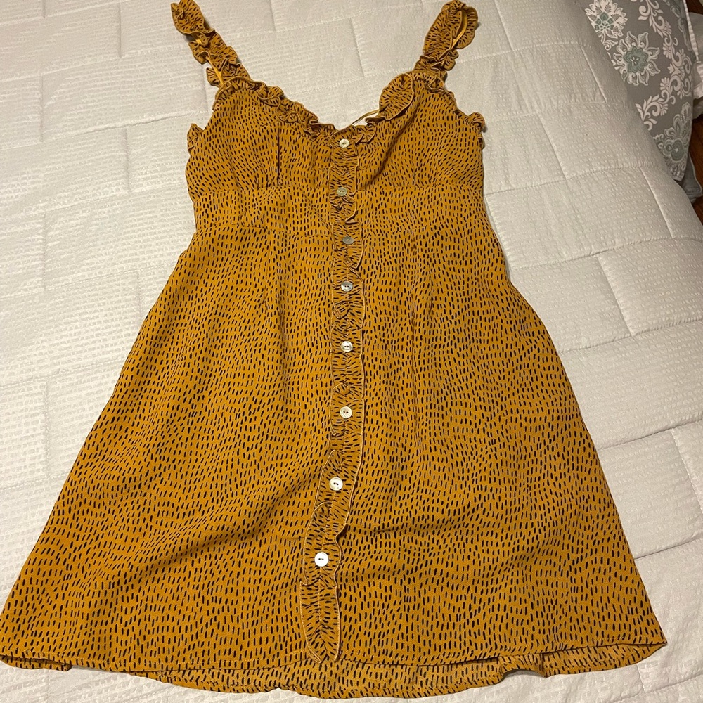 Cute Dotted Print Mini Dress